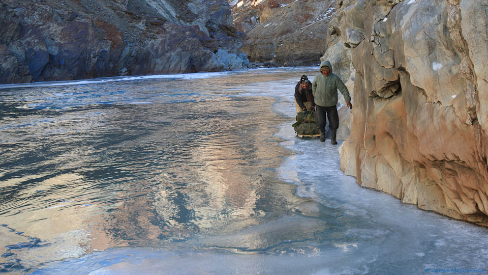 Thin ice on the Chadar