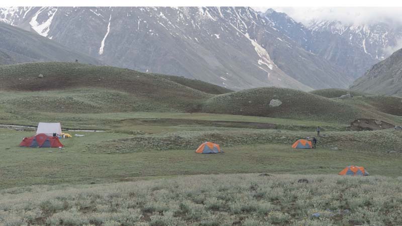 our camp in the beautiful Miyar valley