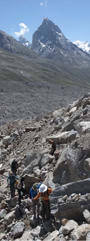 moving onto the ice - Miyar valley